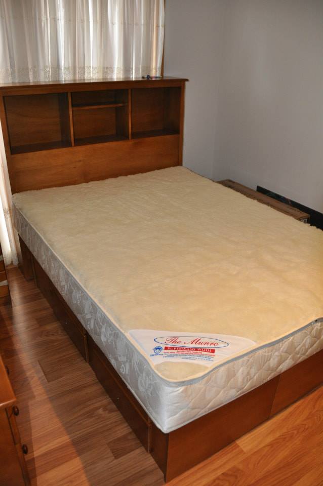 Bookcase Headboard & Munro Soft Sided Bed Package Deal