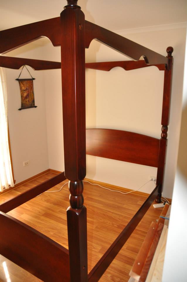 Soft Side Waterbed & Elegence Four Poster Package Deal.